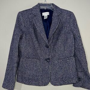 Chadwick’s Blazer Size 10 Tweed Lined  Wool Blend Multicolor Speckled